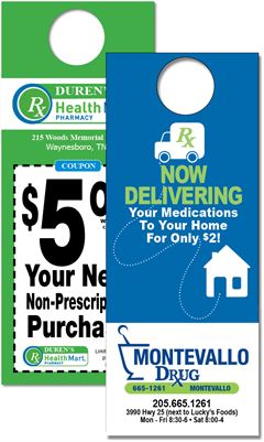Custom printed door hangers