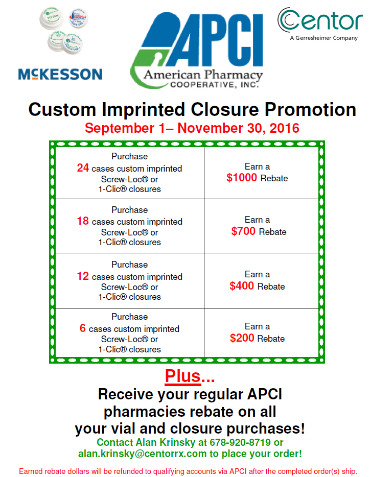 Centor special pricing for APCI Members