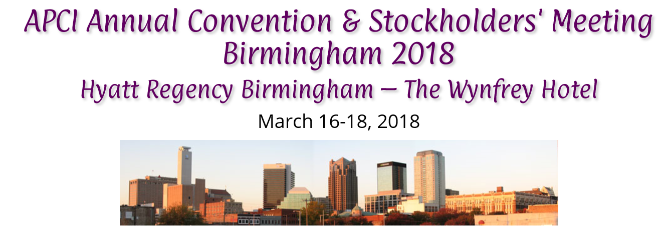 2018 APCI Annual Convention and Stockholders' Meeting information