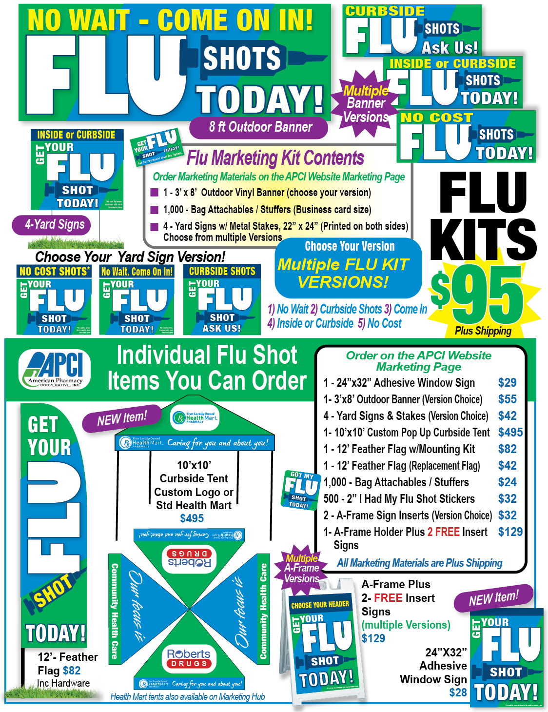 APCI Flu Immunization marketing materials sales sheet