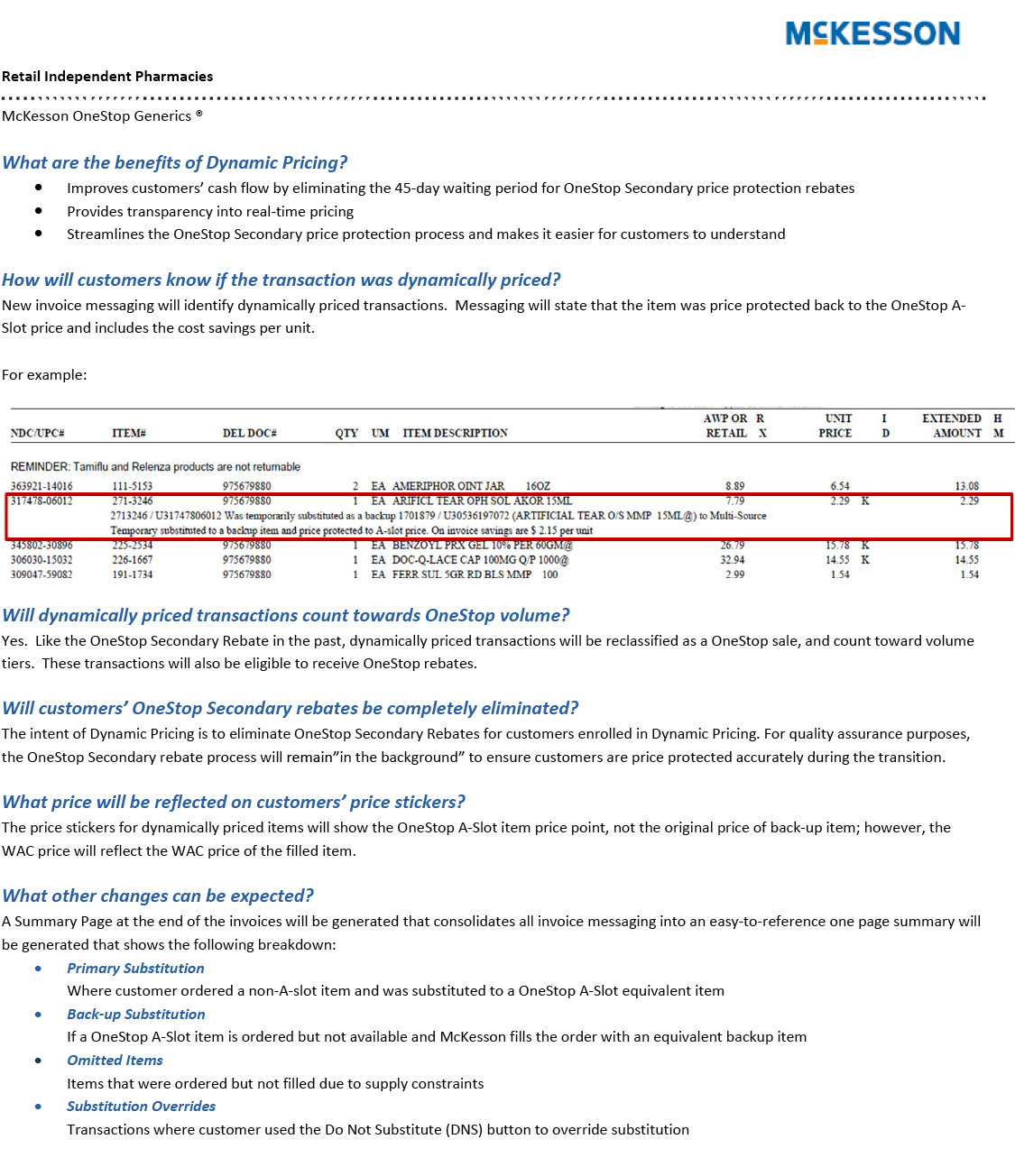 Dynamic Pricing FAQ sheet 2