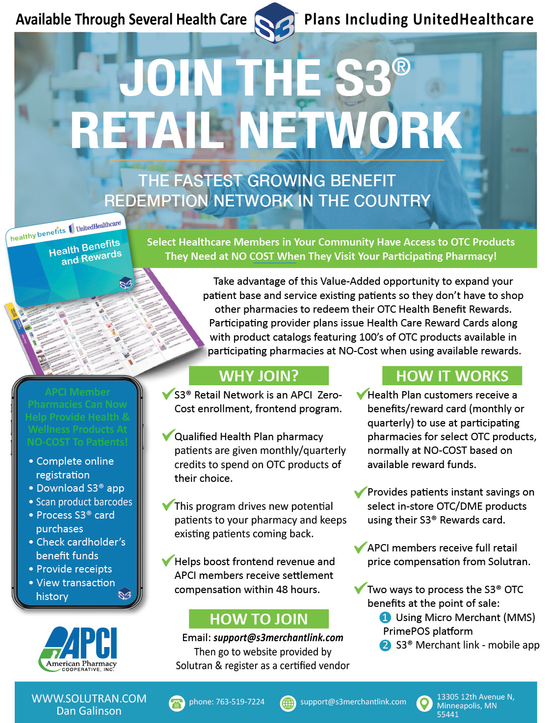 S3 Retail Network sales sheet