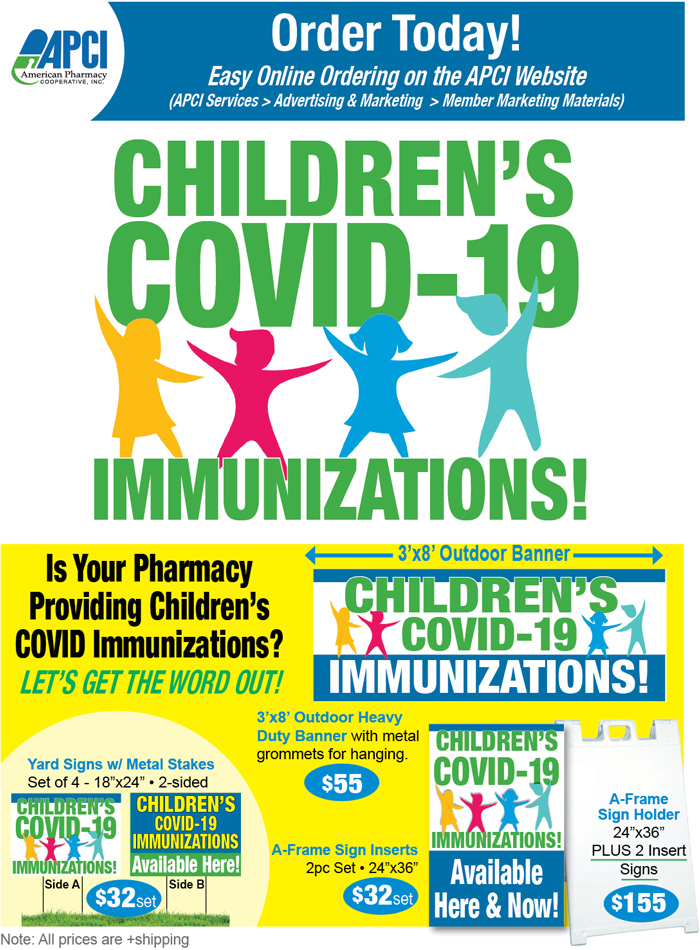 Pediatric COVID immunization marketing materials sales sheet