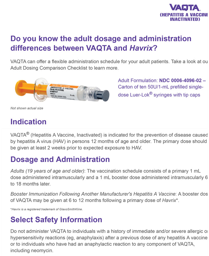 Vaqta information sheet