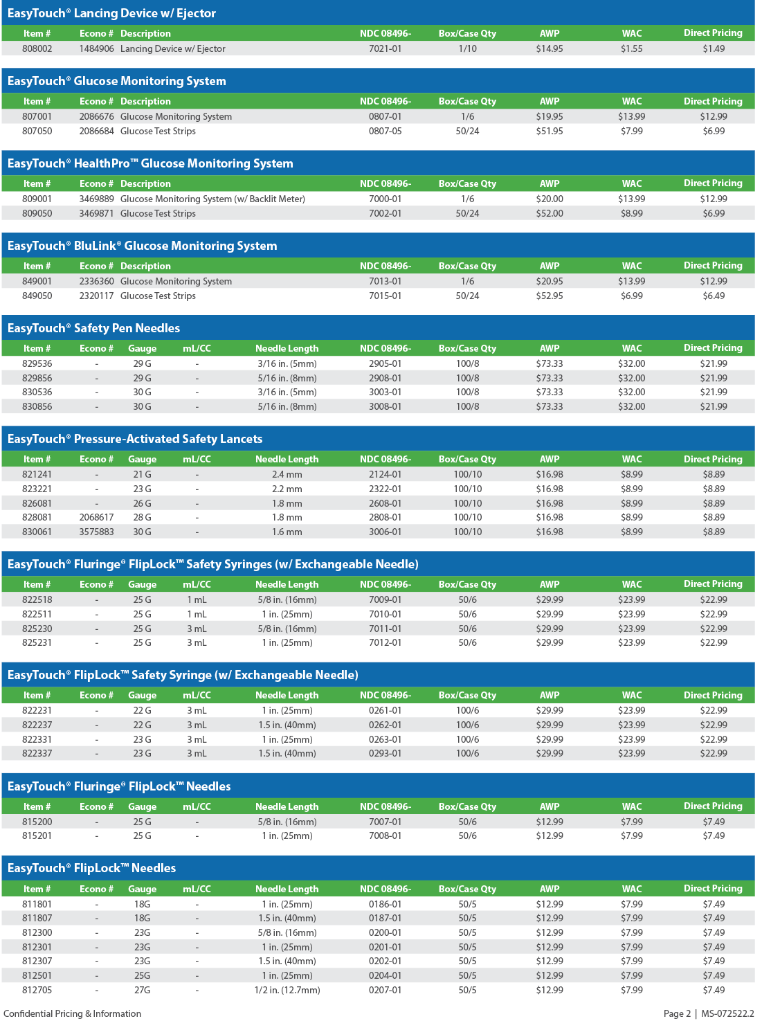 MHC Medical Products promotional information