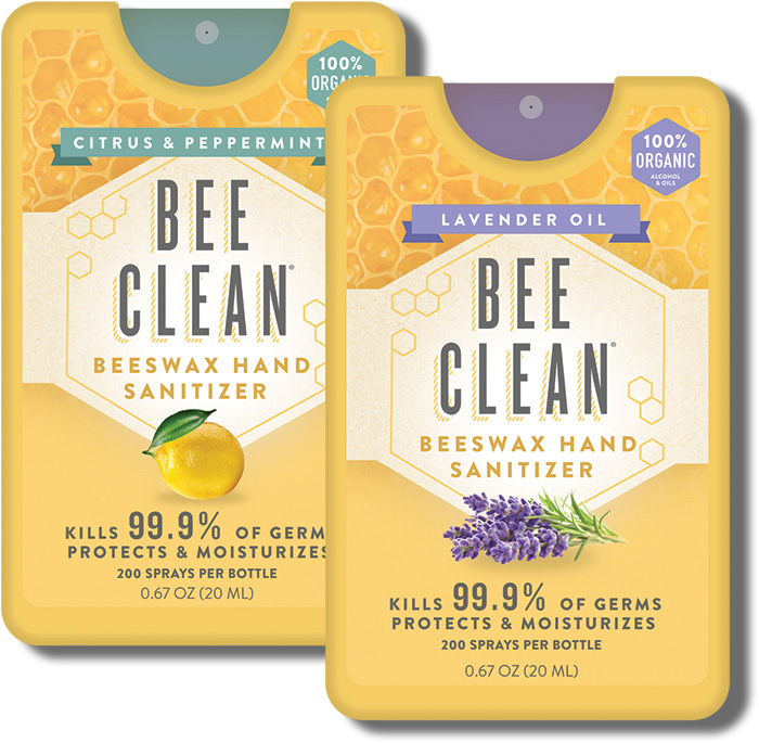 images of Bee Clean hand sanitizer