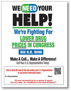 Pharmacists Fight Back Act fillable window sign PDF with QR code