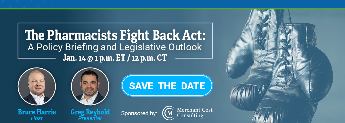 Pharmacists Fight Back Act webinar save the date graphic