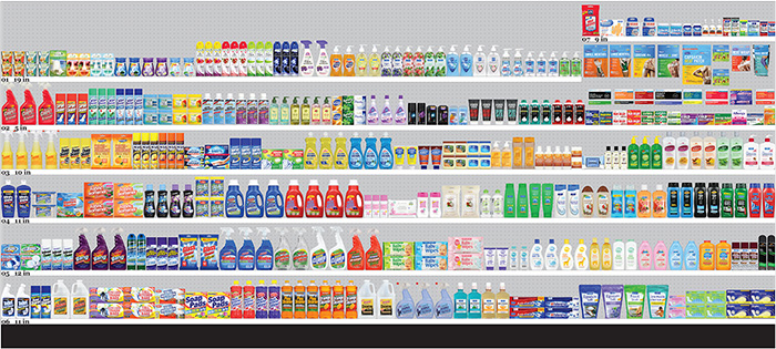 Image of a 12x54 Dollar Product planogram