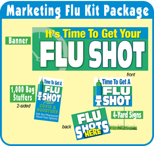 Image of materials in the APCI Flu Immunization Marketing Kit