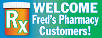 Fred's transfer outdoor banner